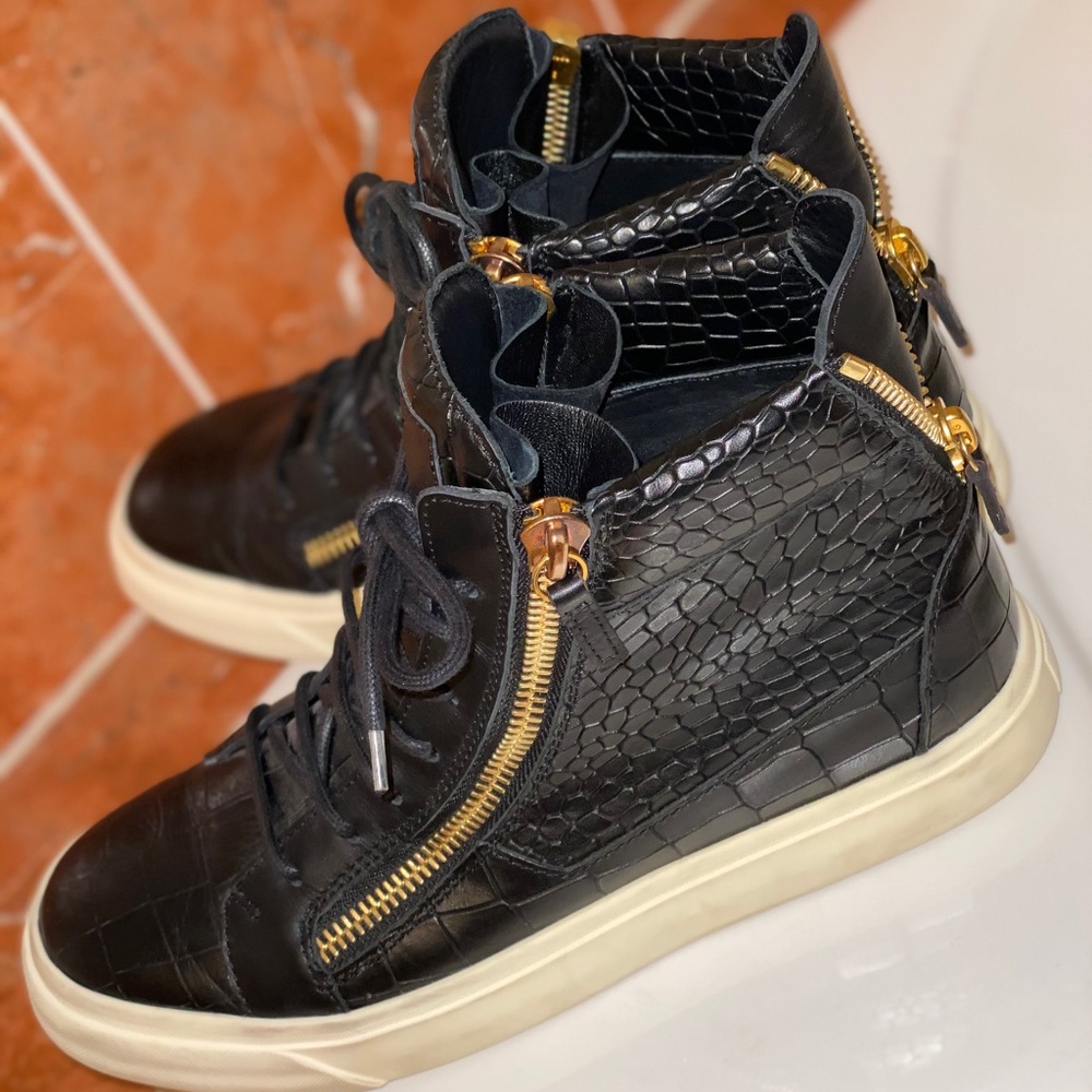 Giuseppe Zanotti Snake & Croc High-Top Sneaker - Picture 4 of 8